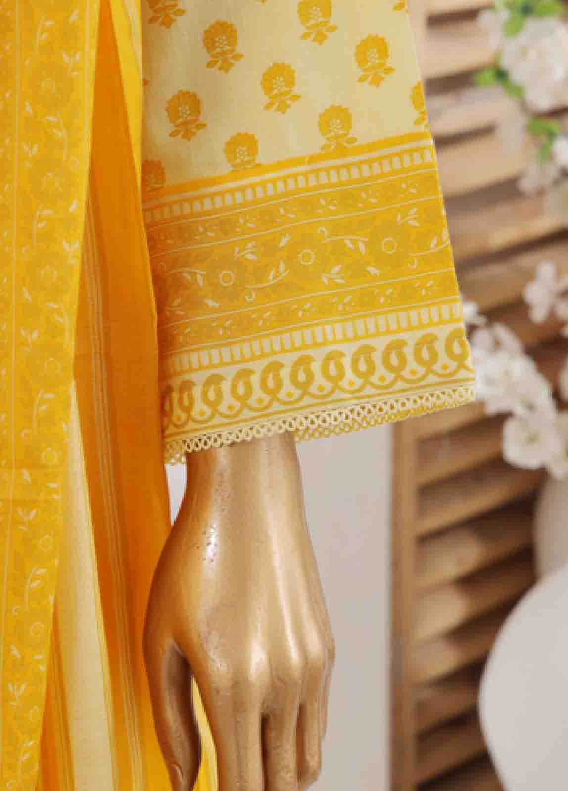 Bin Saeed Fabric - SM-613- 3 Piece Printed Stitched Suit