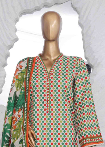 Bin Saeed Fabric - SM-616- 3 Piece Printed Stitched Suit