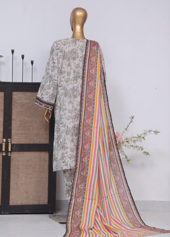 Bin Saeed Fabric - SM-617- 3 Piece Printed Stitched Suit
