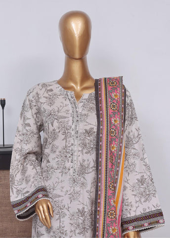 Bin Saeed Fabric - SM-617- 3 Piece Printed Stitched Suit