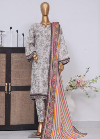 Bin Saeed Fabric - SM-617- 3 Piece Printed Stitched Suit