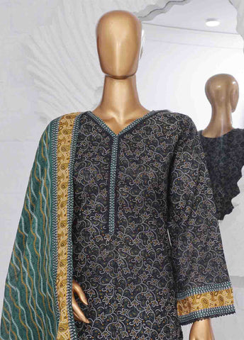 Bin Saeed Fabric - SM-619- 3 Piece Printed Stitched Suit