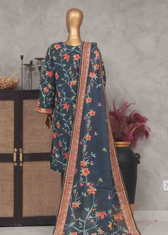 Bin Saeed Fabric - SM-686- 3 Piece Printed Stitched Suit