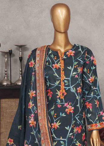 Bin Saeed Fabric - SM-686- 3 Piece Printed Stitched Suit