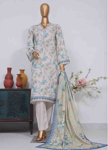 Bin Saeed Fabric - SM-735- 3 Piece Printed Stitched Suit