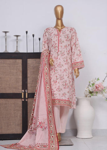 Bin Saeed Fabric - SM-738- 3 Piece Printed Stitched Suit