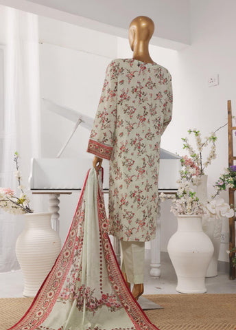Bin Saeed Fabric - SM-739- 3 Piece Printed Stitched Suit