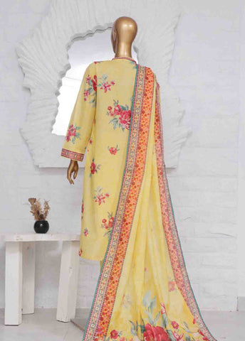 Bin Saeed Fabric - SM-741- 3 Piece Printed Stitched Suit
