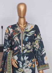 SM-742- 3 Piece Printed Stitched Suit