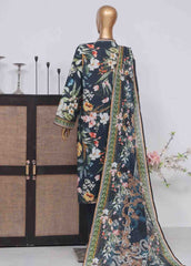 SM-742- 3 Piece Printed Stitched Suit