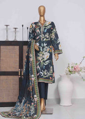SM-742- 3 Piece Printed Stitched Suit
