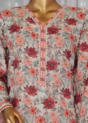 Bin Saeed Fabric - SM-744- 3 Piece Printed Stitched Suit