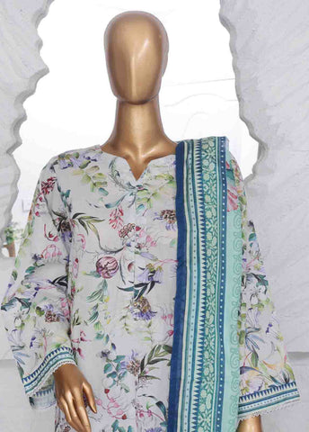 Bin Saeed Fabric - SM-747- 3 Piece Printed Stitched Suit