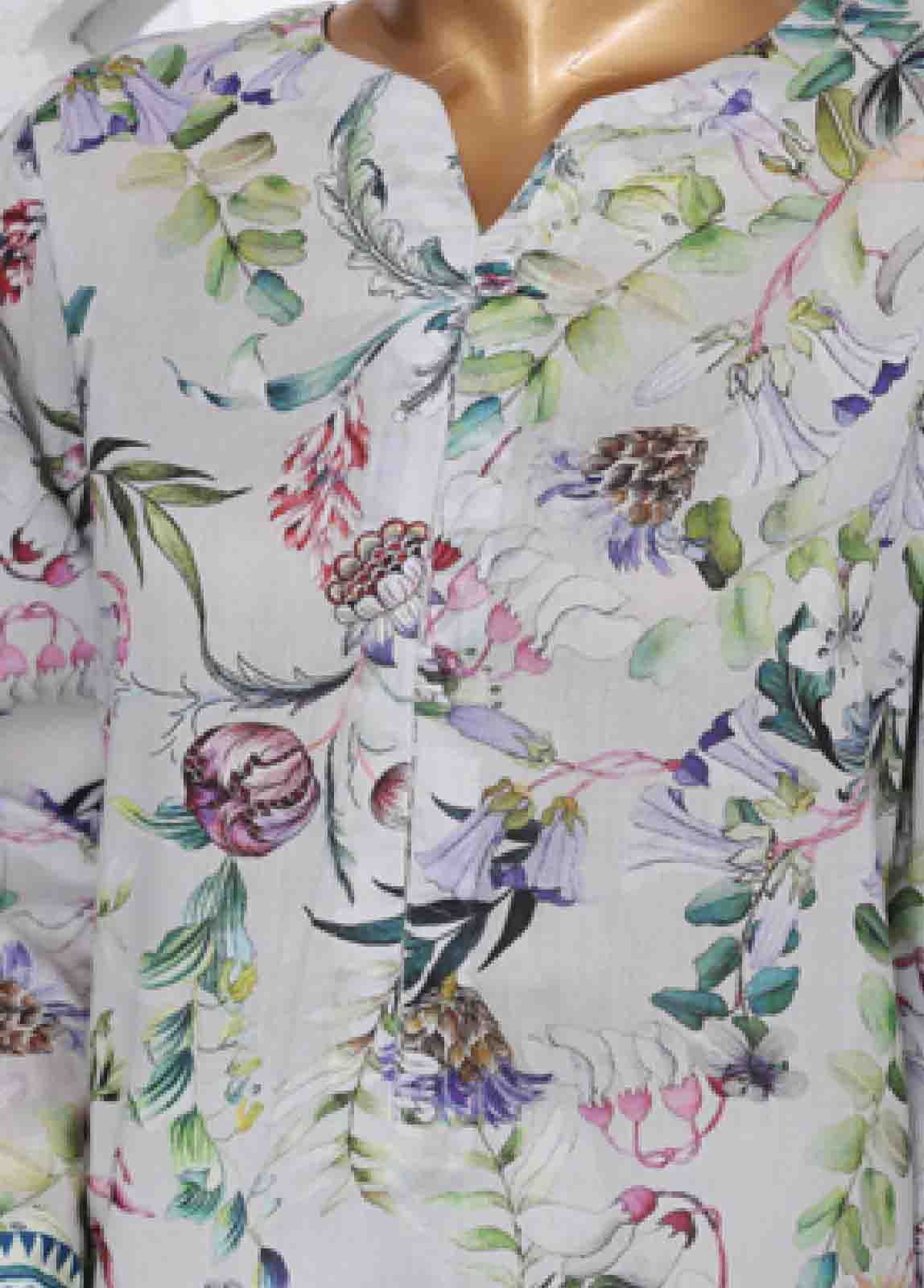 Bin Saeed Fabric - SM-747- 3 Piece Printed Stitched Suit