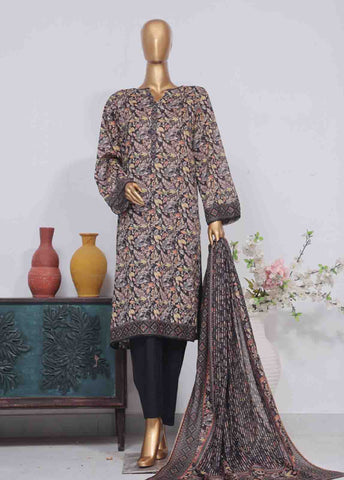 Bin Saeed Fabric - SM-748- 3 Piece Printed Stitched Suit