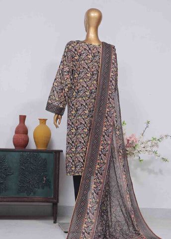 Bin Saeed Fabric - SM-748- 3 Piece Printed Stitched Suit