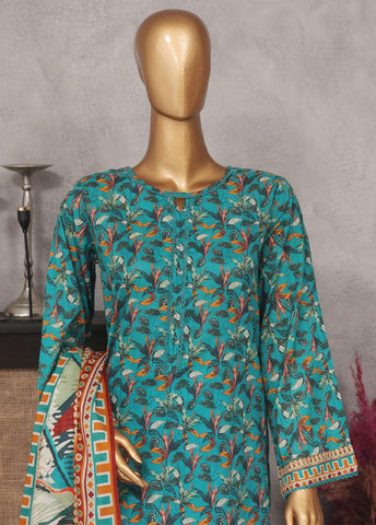 Bin Saeed Fabric - SM-749- 3 Piece Printed Stitched Suit
