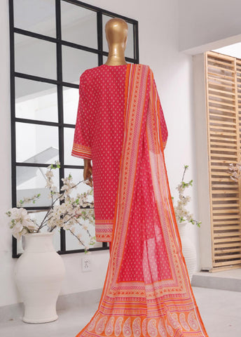 Bin Saeed Fabric - SM-750- 3 Piece Printed Stitched Suit