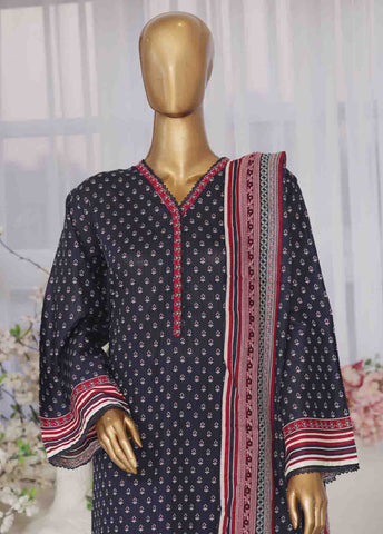 Bin Saeed Fabric - SM-752- 3 Piece Printed Stitched Suit