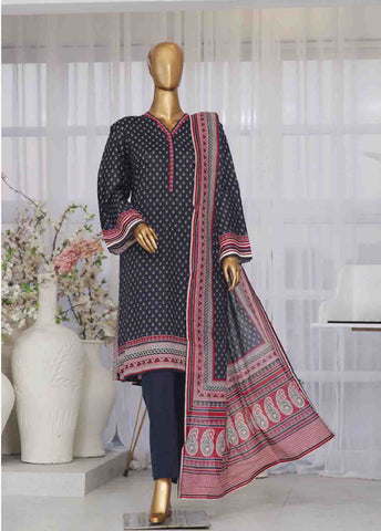 Bin Saeed Fabric - SM-752- 3 Piece Printed Stitched Suit