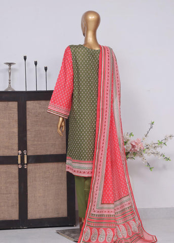 Bin Saeed Fabric - SM-753- 3 Piece Printed Stitched Suit