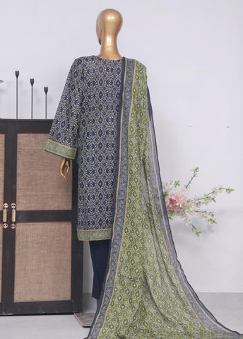 Bin Saeed Fabric - SM-759- 3 Piece Printed Stitched Suit