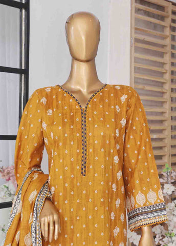 Bin Saeed Fabric - SM-760- 3 Piece Printed Stitched Suit