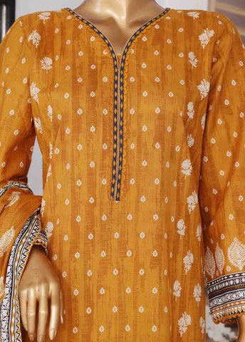 Bin Saeed Fabric - SM-760- 3 Piece Printed Stitched Suit