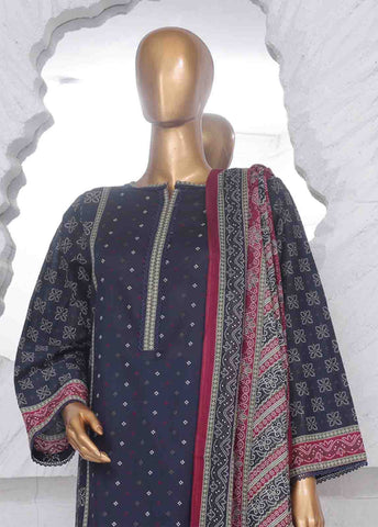 Bin Saeed Fabric - SM-763- 3 Piece Printed Stitched Suit