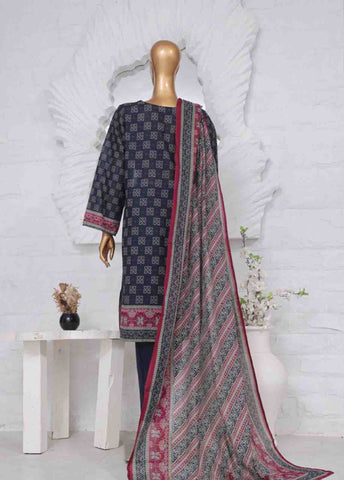Bin Saeed Fabric - SM-763- 3 Piece Printed Stitched Suit