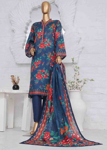 Bin Saeed Fabric - SM-766- 3 Piece Printed Stitched Suit