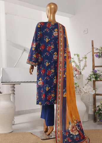 Bin Saeed Fabric - SM-768- 3 Piece Printed Stitched Suit