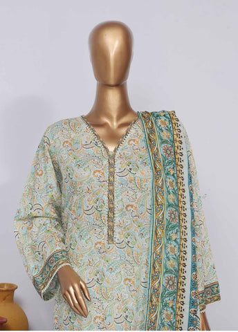 Bin Saeed Fabric - SM-771- 3 Piece Printed Stitched Suit