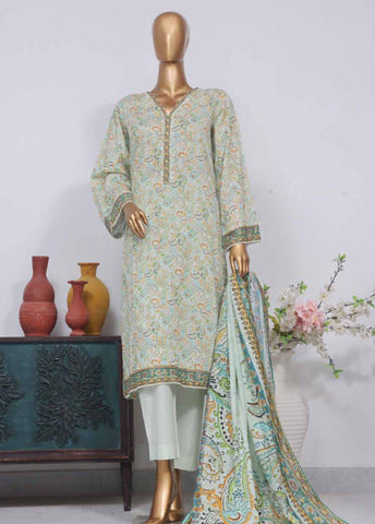 Bin Saeed Fabric - SM-771- 3 Piece Printed Stitched Suit
