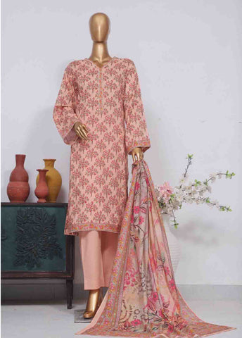 Bin Saeed Fabric - SM-773- 3 Piece Printed Stitched Suit
