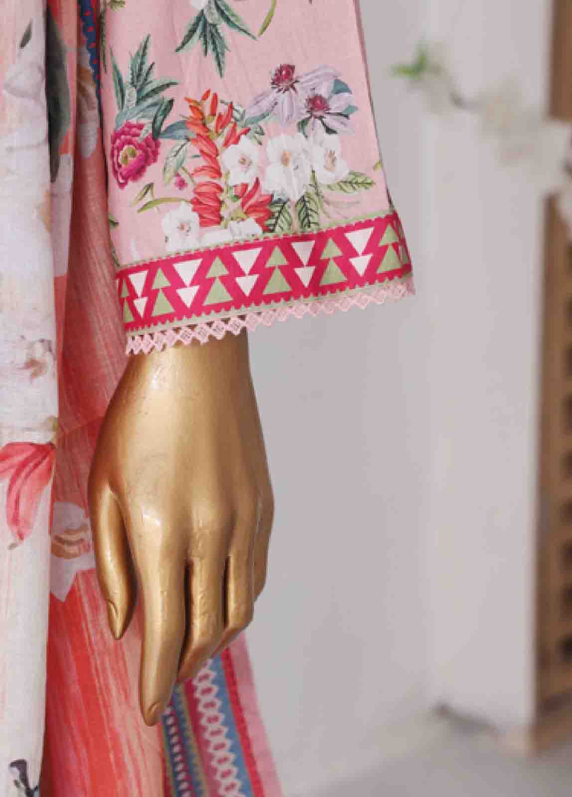 Bin Saeed Fabric - SM-774- 3 Piece Printed Stitched Suit