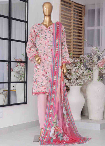 Bin Saeed Fabric - SM-774- 3 Piece Printed Stitched Suit