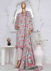 SM-775- 3 Piece Printed Stitched Suit
