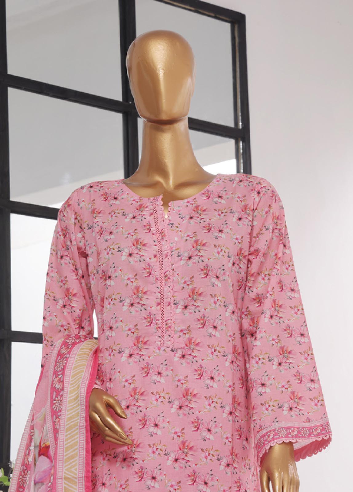 Bin Saeed Fabric - SM-776- 3 Piece Printed Stitched Suit