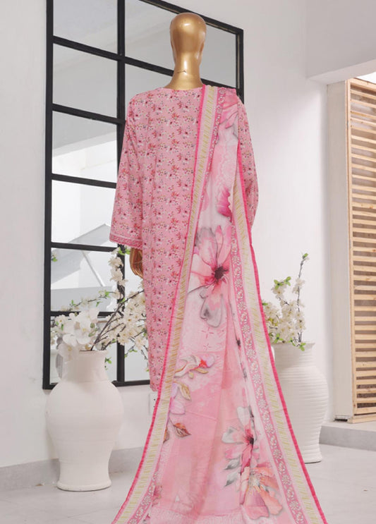 SM-776- 3 Piece Printed Stitched Suit