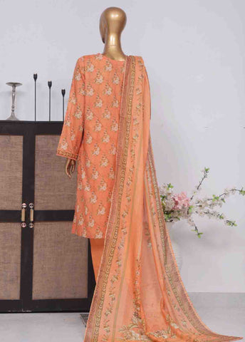 Bin Saeed Fabric - SM-784- 3 Piece Printed Stitched Suit