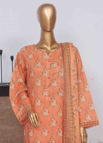 Bin Saeed Fabric - SM-784- 3 Piece Printed Stitched Suit