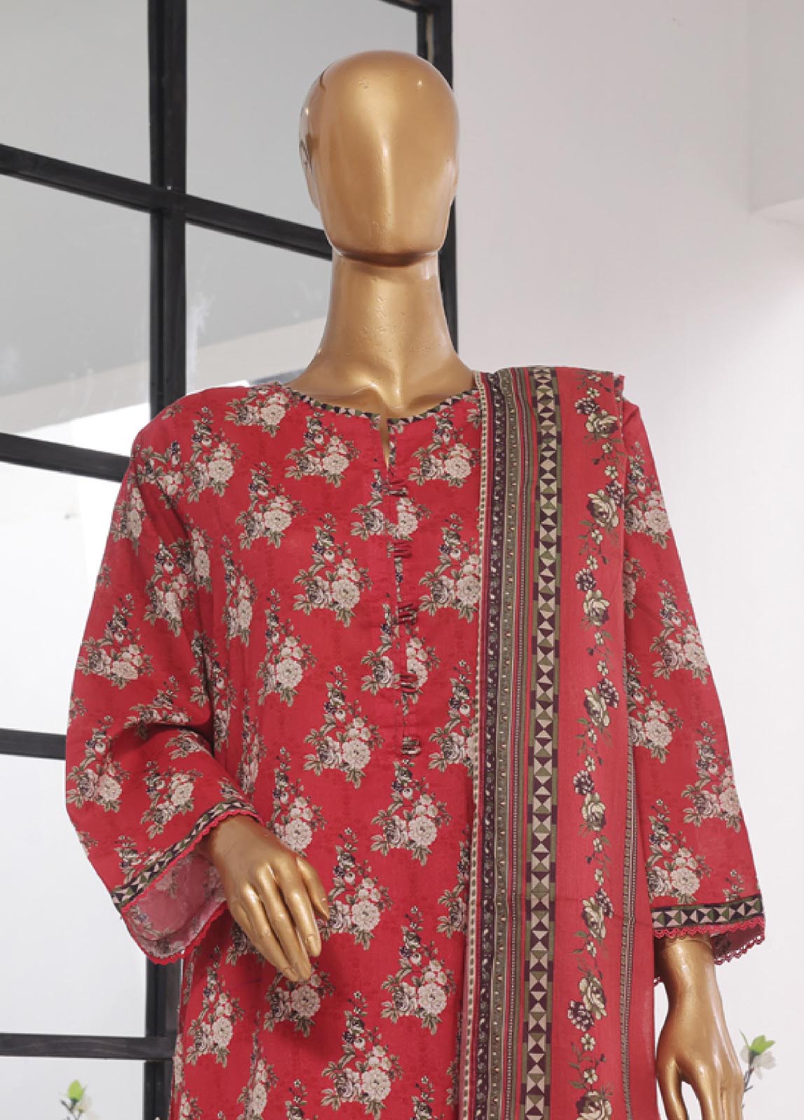 Bin Saeed Fabric - SM-785- 3 Piece Printed Stitched Suit