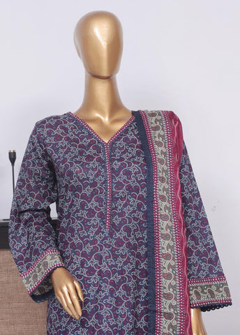 Bin Saeed Fabric - SM-788- 3 Piece Printed Stitched Suit