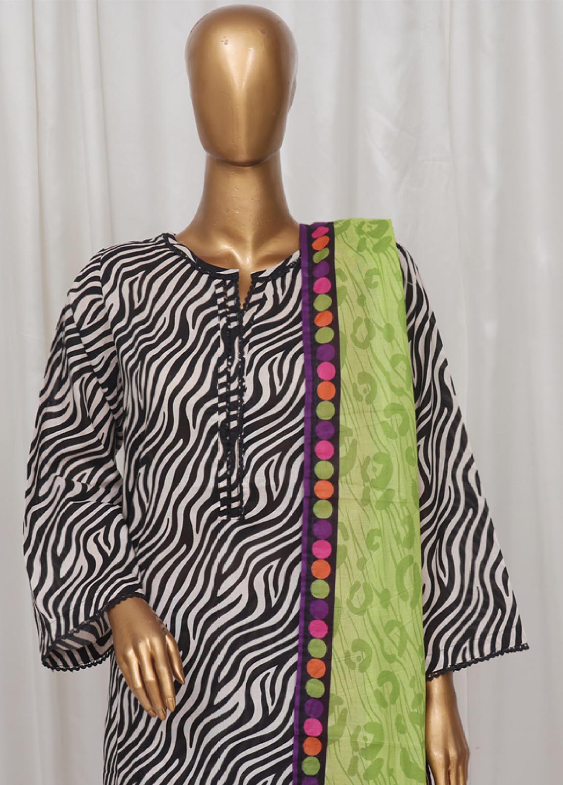 Bin Saeed Fabric - SM-797- 3 Piece Printed Stitched Suit