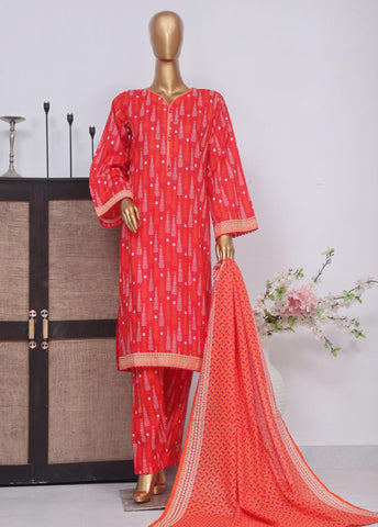 Bin Saeed Fabric - SM-798- 3 Piece Printed Stitched Suit