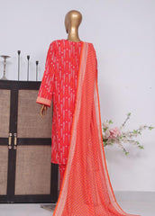 SM-798- 3 Piece Printed Stitched Suit