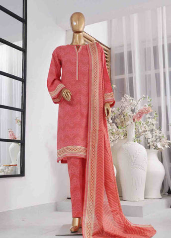 Bin Saeed Fabric - SM-800- 3 Piece Printed Stitched Suit