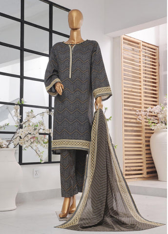 Bin Saeed Fabric - SM-801- 3 Piece Printed Stitched Suit