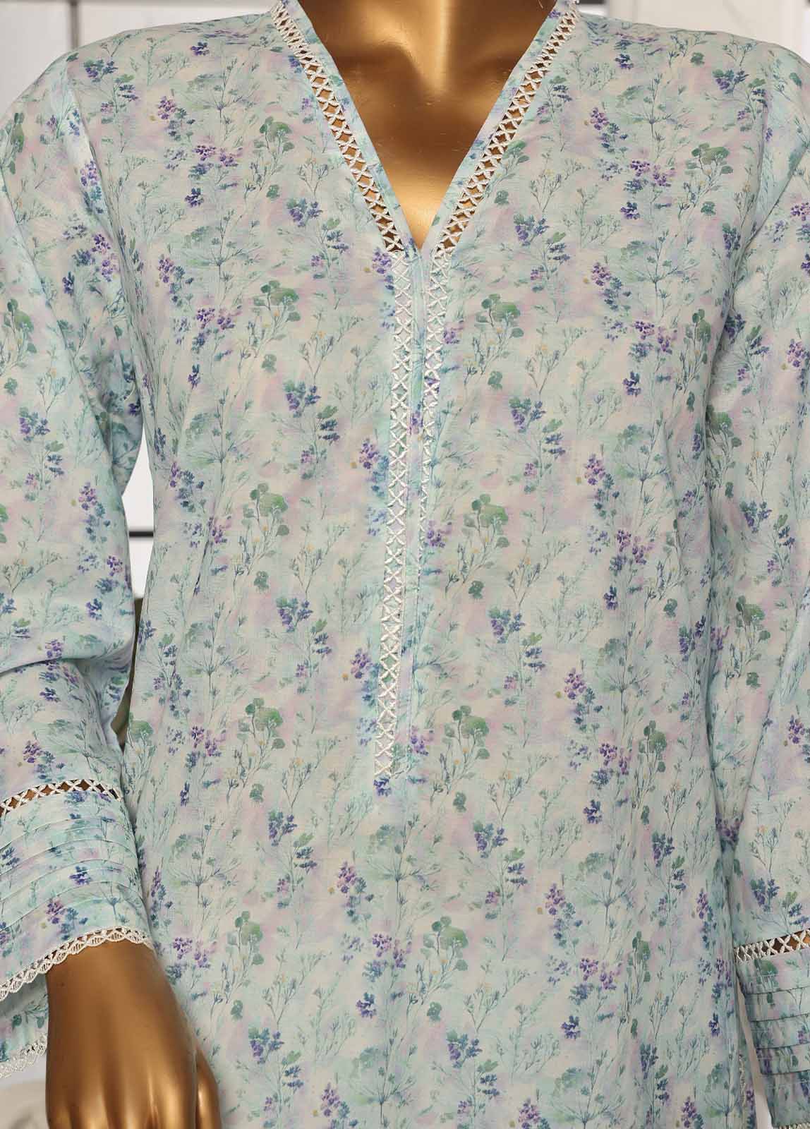 Bin Saeed Fabric - SM-98- 3 Piece Printed Stitched Suit